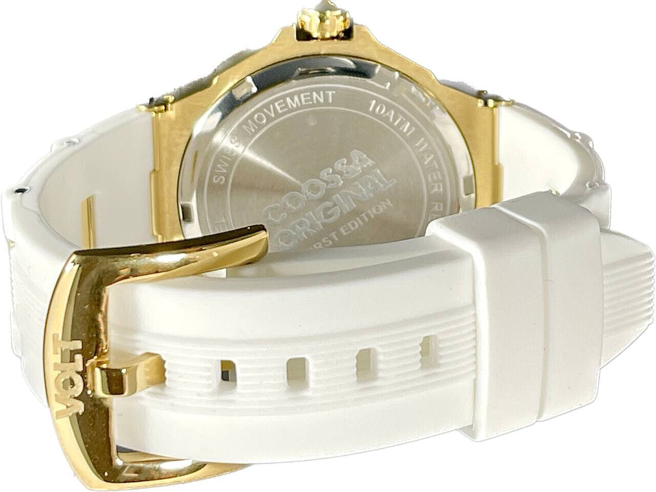 COOSSA ORIGINAL First Edition 20253 Women's Watch Swiss Ronda Movement Mother of Pearl Dial 36.5MM Stainless Steel Case 100M Water Resistant White/Gold Tone