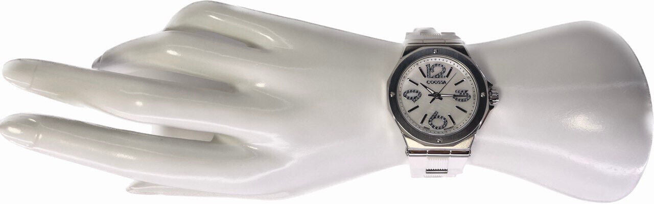 COOSSA ORIGINAL First Edition 20254 Women's Watch Swiss Ronda Movement Mother of Pearl Dial 36.5MM Stainless Steel Case 100M Water Resistant White/Silver Tone