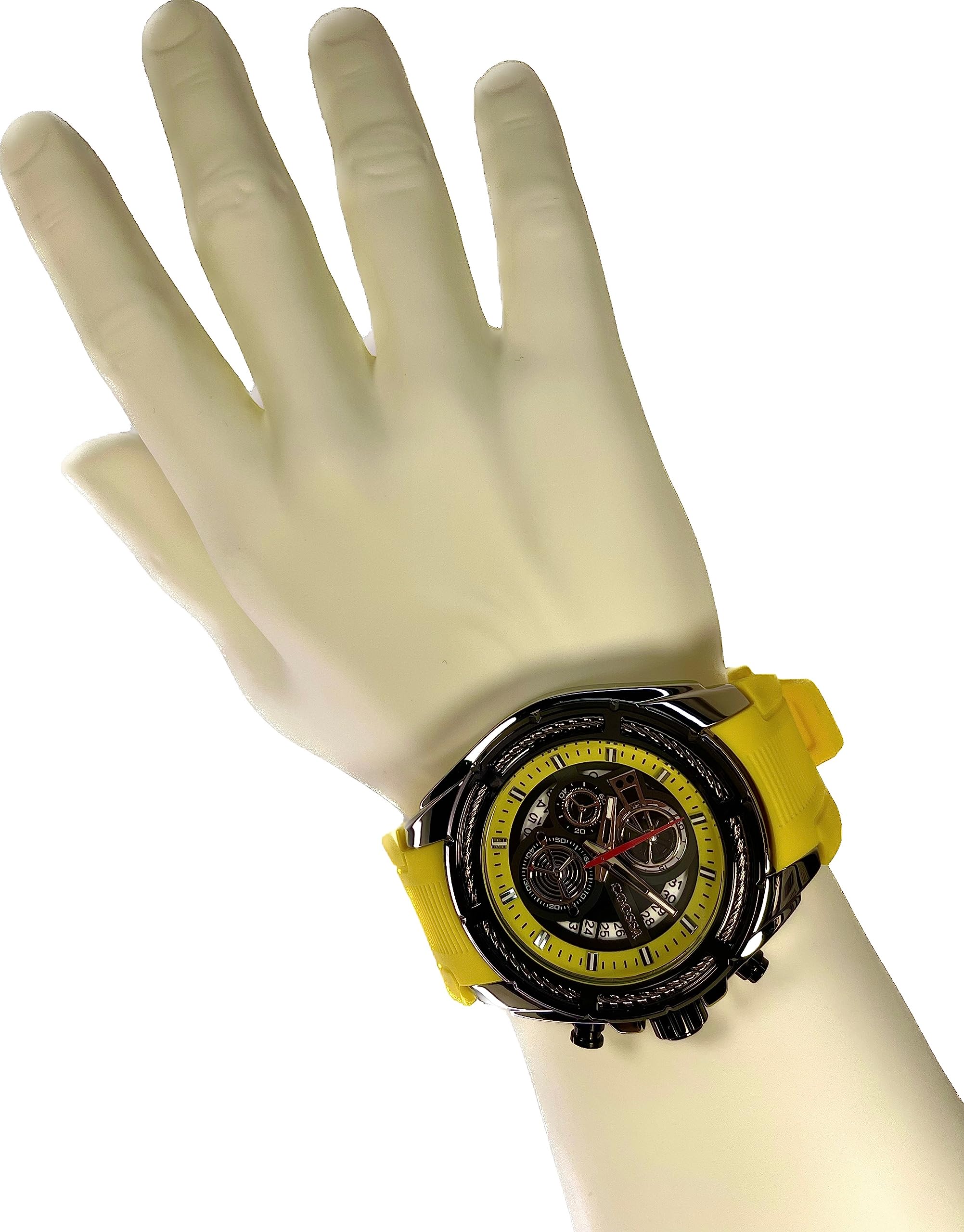 【ラッピング不可】 COOSSA ORIGINAL Silver 48MM 20246 Chronograph Watch Men's ファイル・バインダー・ケース