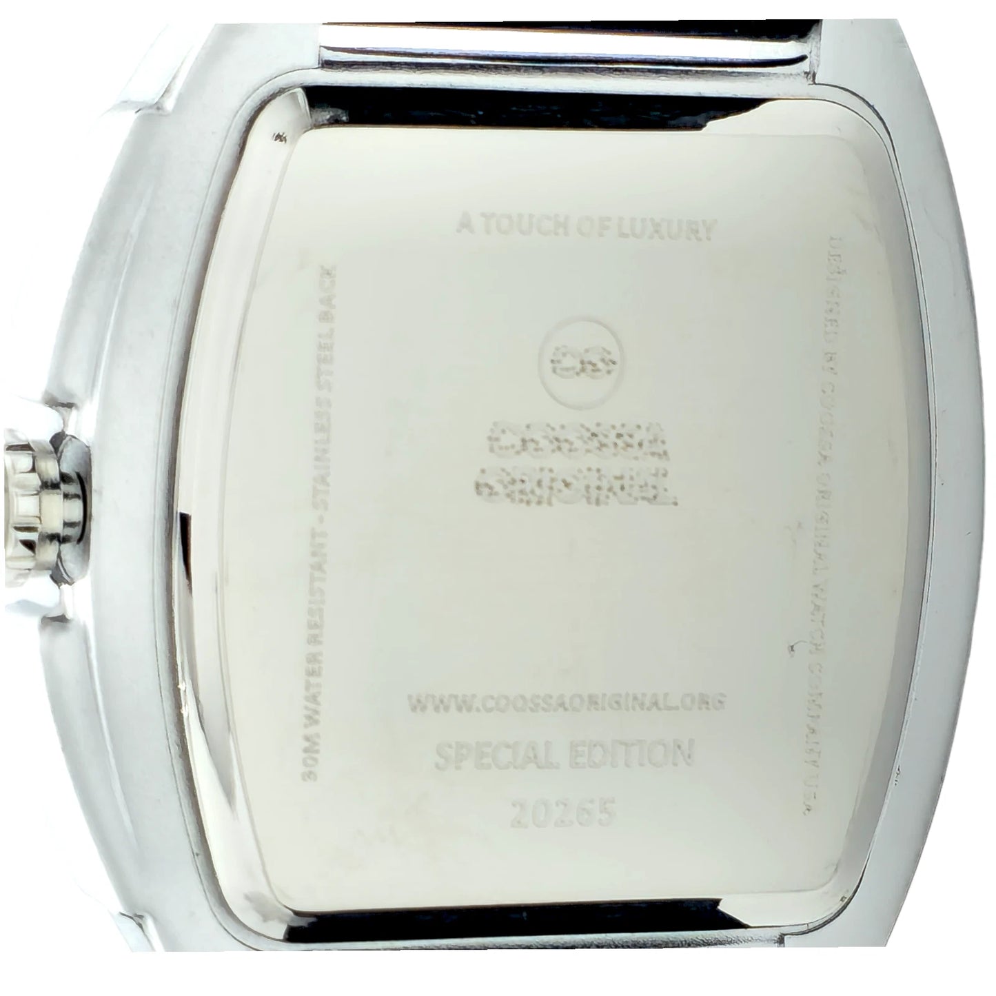 COOSSA ORIGINAL Special Edition Women's Tonneau 35MM Silver/Black Day-Date Watch