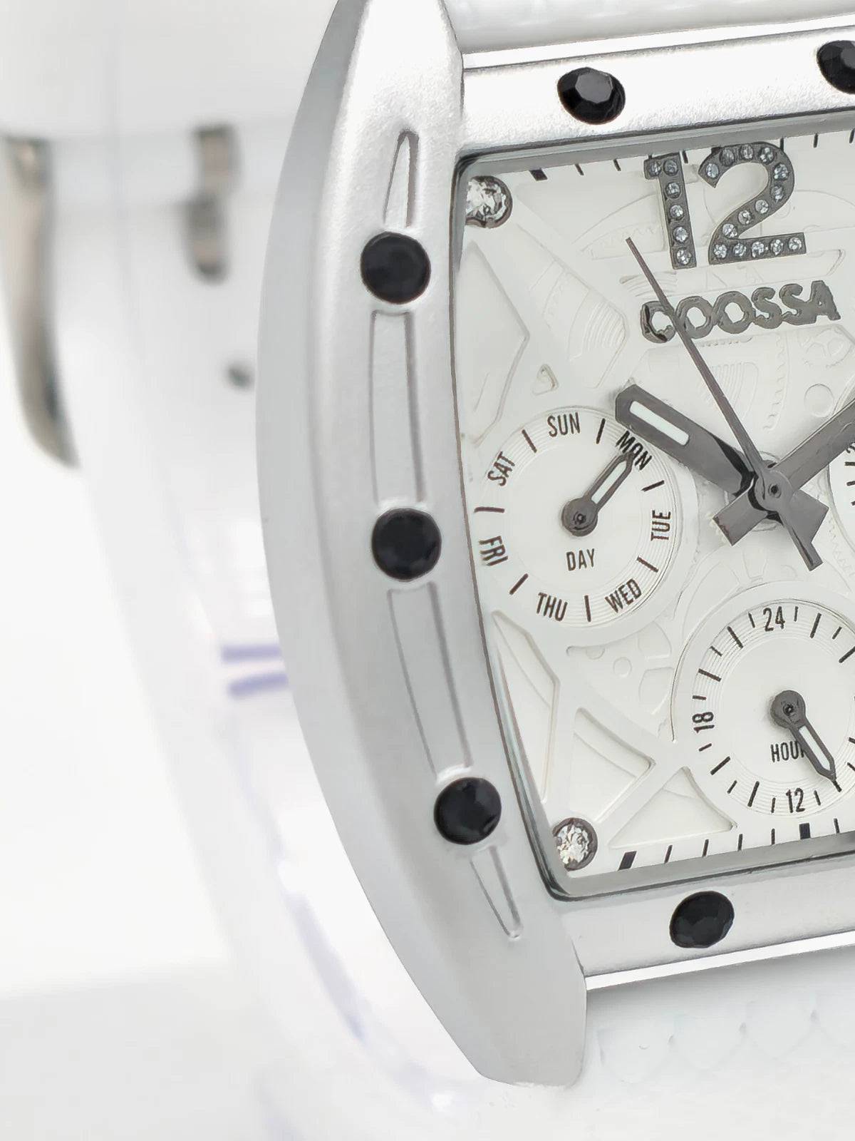 COOSSA ORIGINAL Special Edition Women Tonneau 35MM Silver/White Day-Date Watch