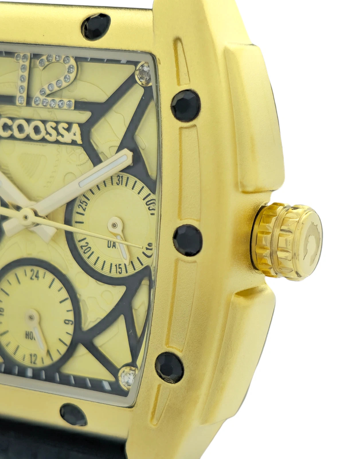 COOSSA ORIGINAL Special Edition Women's Tonneau 35MM Gold/Black Day-Date Watch