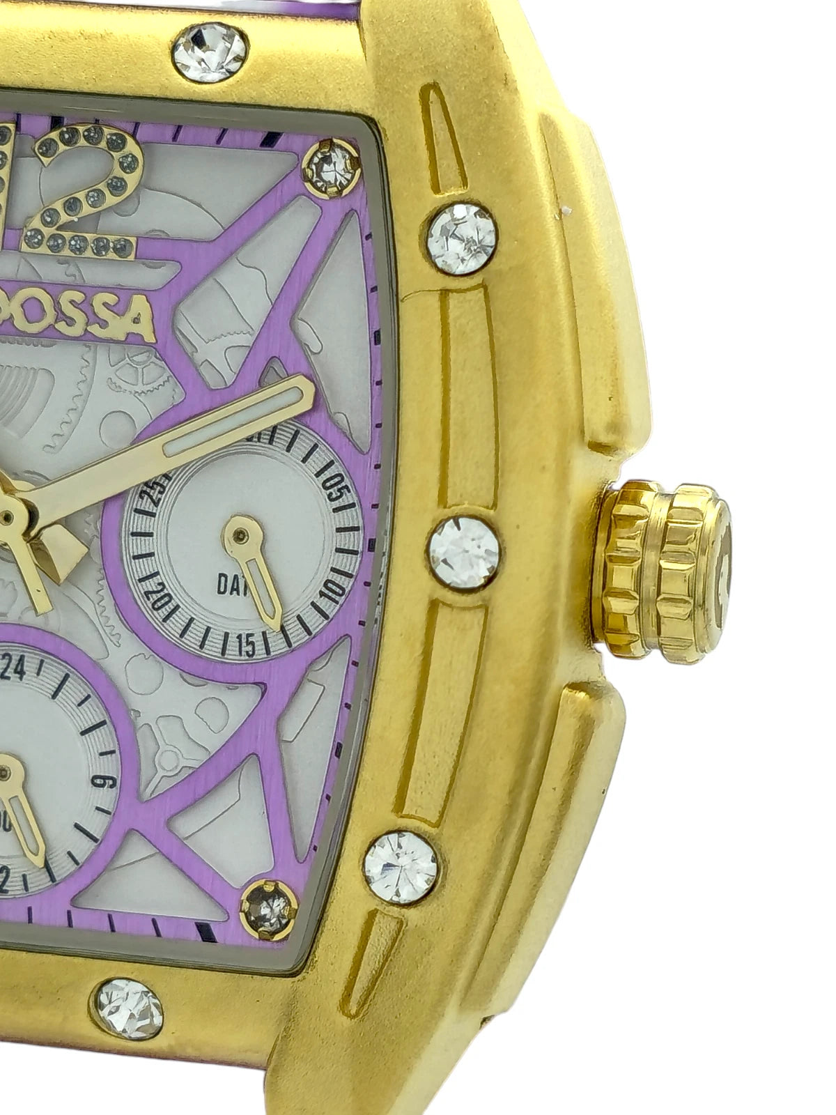 COOSSA ORIGINAL Special Edition Women's Tonneau 35MM Gold/Purple Day-Date Watch