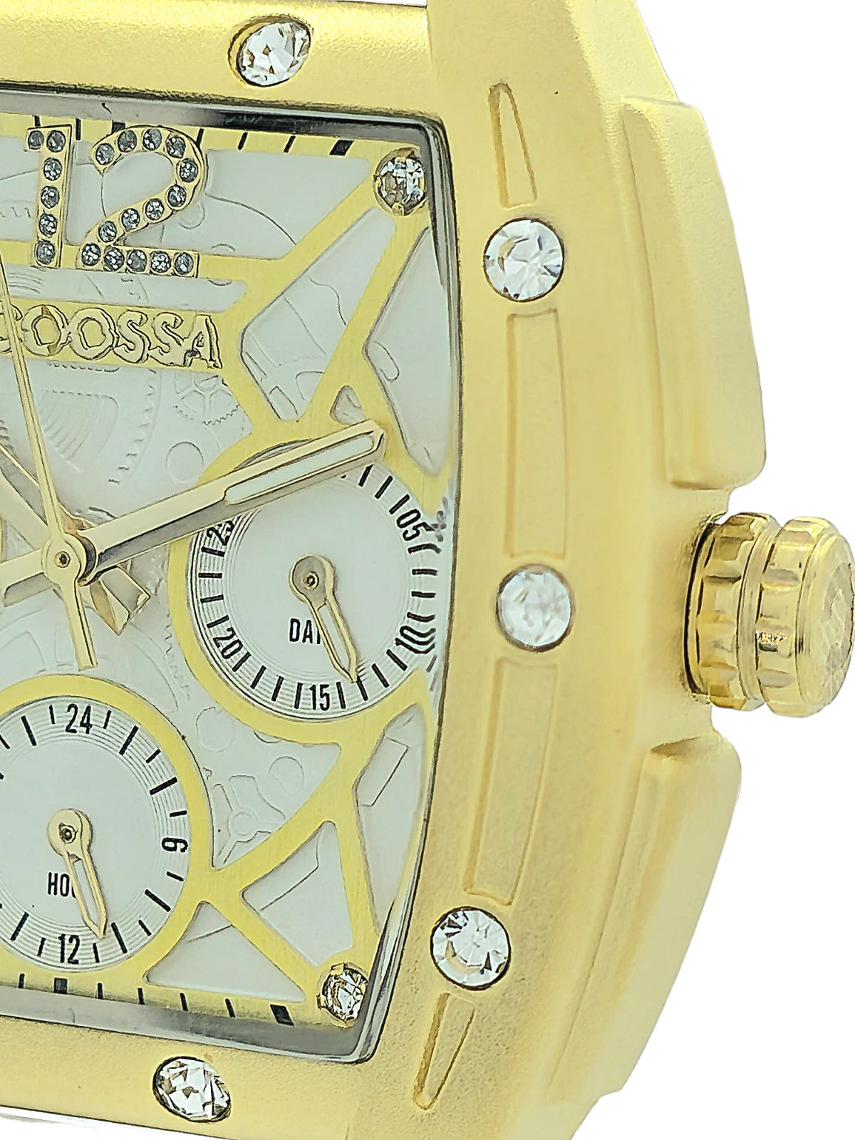 COOSSA ORIGINAL Special Edition Women's Tonneau 35MM Gold/White Day-Date Watch