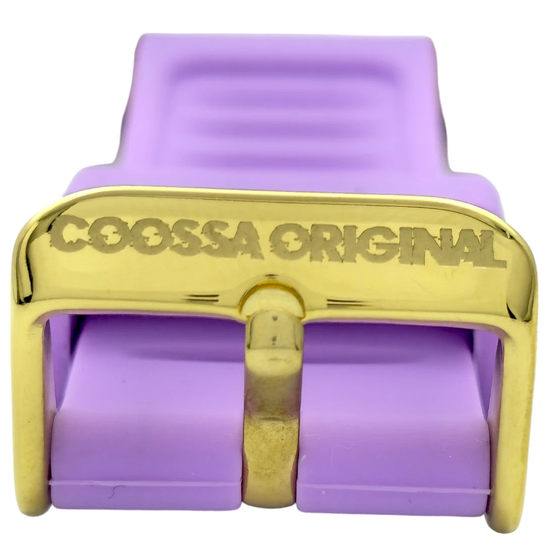 COOSSA ORIGINAL Special Edition Mens Tonneau 46MM Case Gold/Purple Tone Day Date