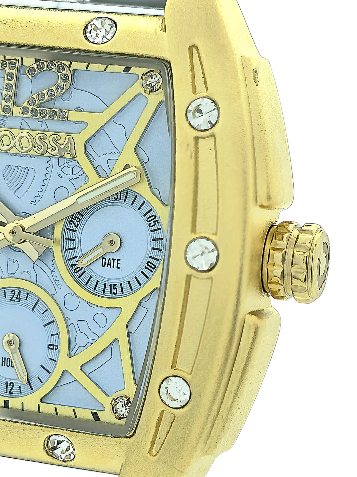 COOSSA ORIGINAL Special Edition Womens Tonneau 35MM Case Gold Baby Blue Watch