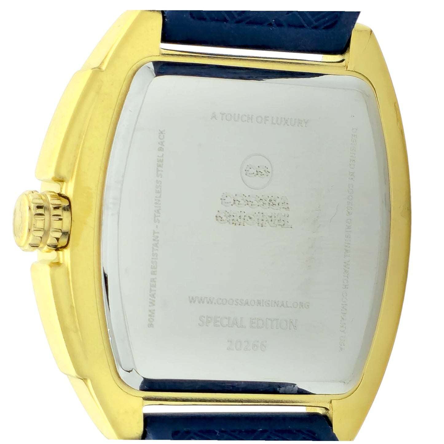 COOSSA ORIGINAL Special Edition Women's Tonneau 35MM Gold/Blue Day-Date Watch