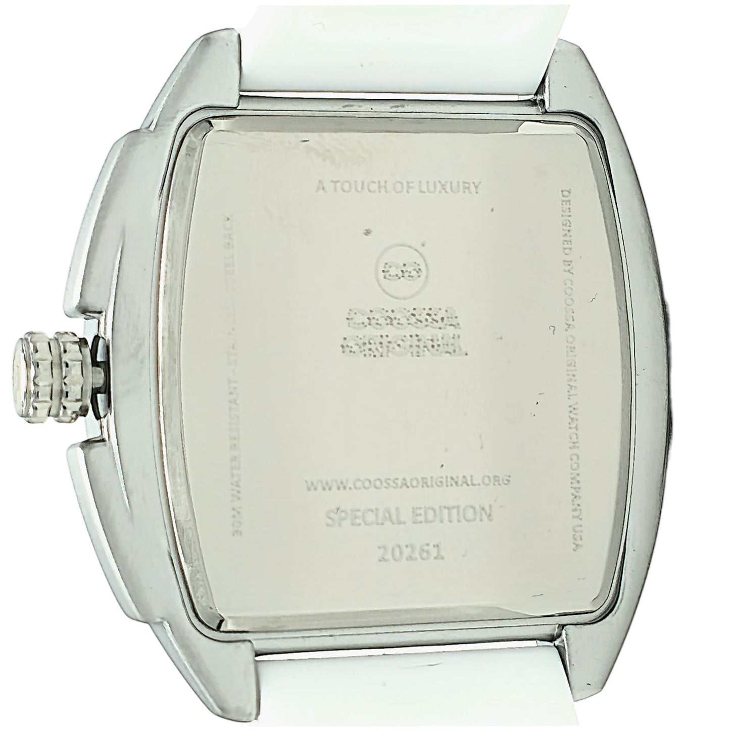 COOSSA ORIGINAL Special Edition Mens Tonneau 46MM Case Silve/White Tone Day Date