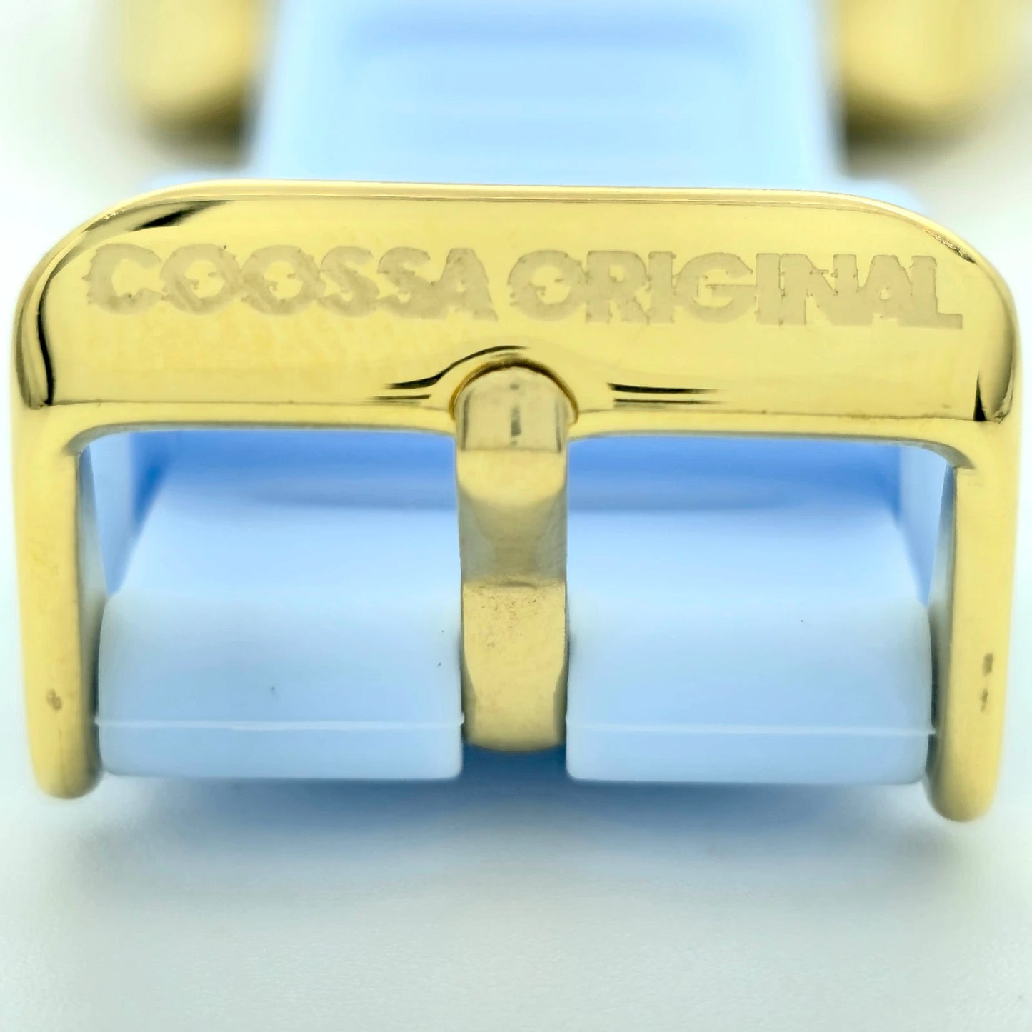 COOSSA ORIGINAL Special Edition Mens Tonneau 46MM Case Gold/Baby Blue Watch