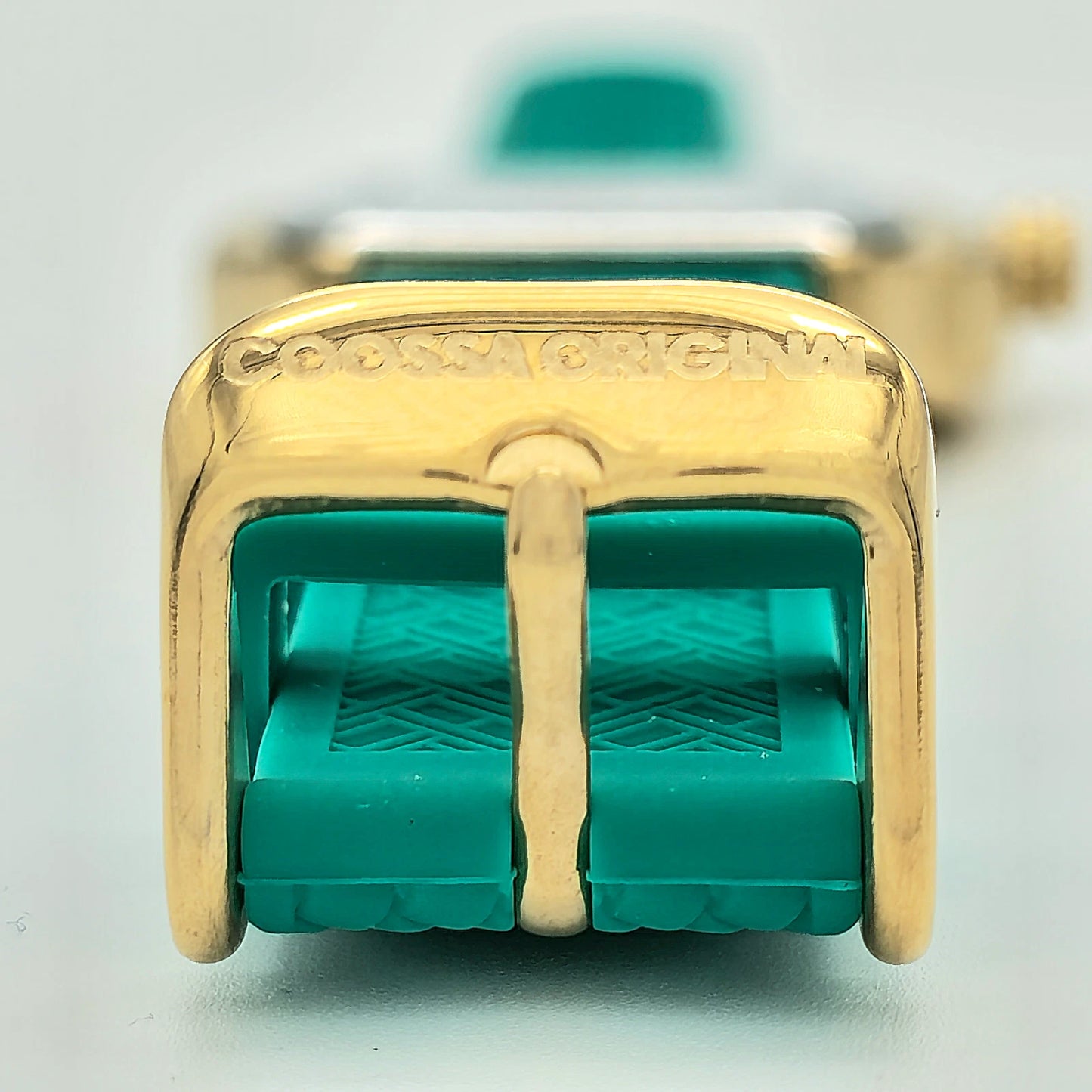COOSSA ORIGINAL Special Edition Women Tonneau 35MM Gold Green Day-Date Watch
