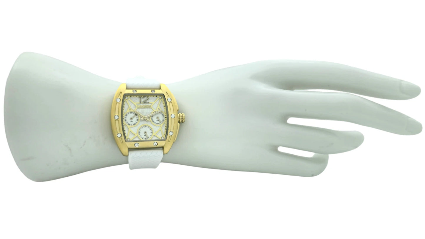 COOSSA ORIGINAL Special Edition Women's Tonneau 35MM Gold/White Day-Date Watch